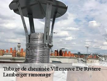 Tubage de cheminée  villeneuve-de-riviere-31800 Lamberger ramonage